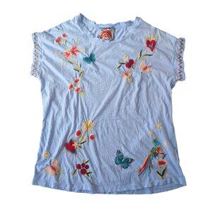 Johnny Was Embroidered T-Shirt